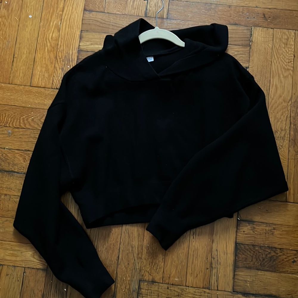 Zara knit cropped hoodie